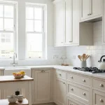 18) Cream Cabinets in a Small Kitchen