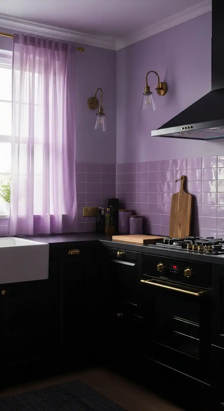21 Stunning Kitchen Design Color Combination Ideas 20 19 Lavender and Black