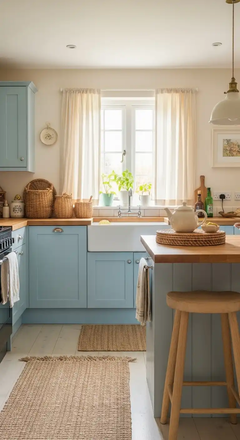 21 Stunning Kitchen Design Color Combination Ideas 4 3 Powder Blue and Cream