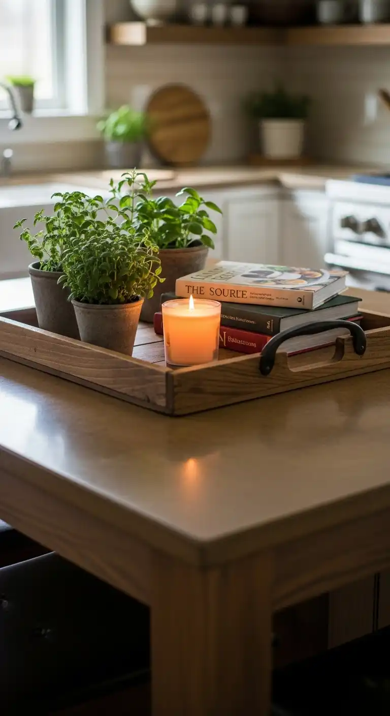 3. Rustic Wooden Tray