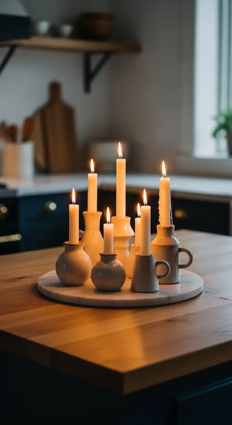 5. Layered Candle Arrangement