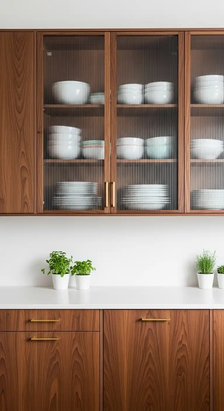 7. Textured Glass Cabinet Door Inspiration