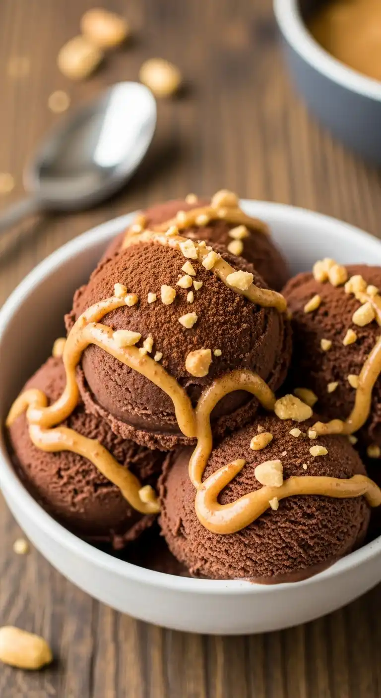 Chocolate Peanut Butter Protein Ice Cream
