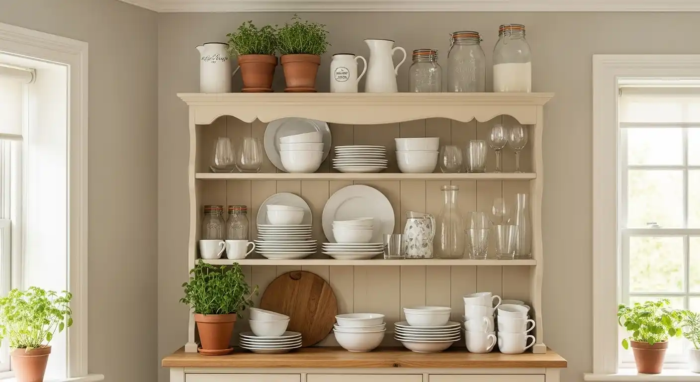 How to Style a Kitchen Hutch