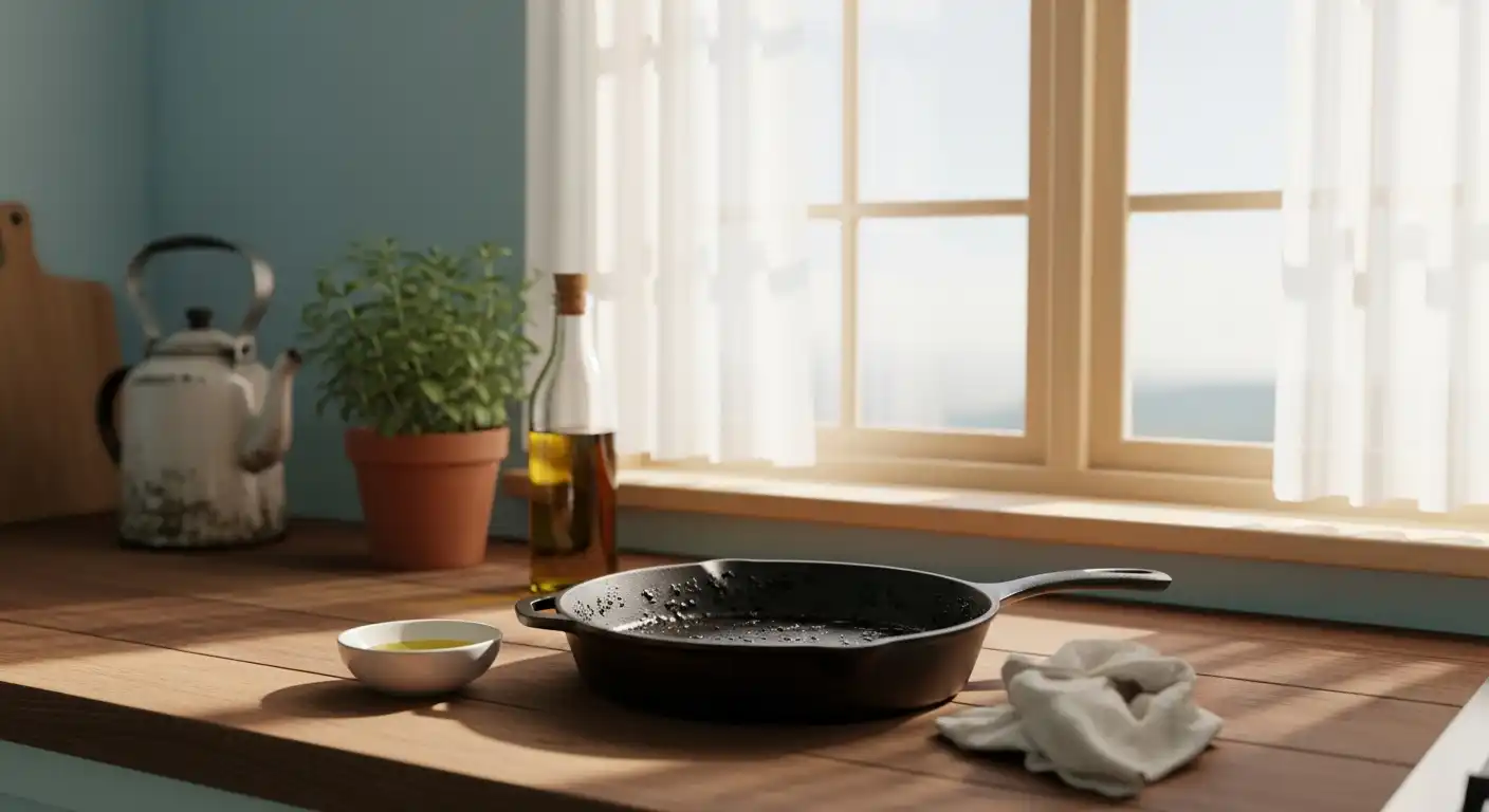 Is Black Residue On Cast Iron Skillet Harmful