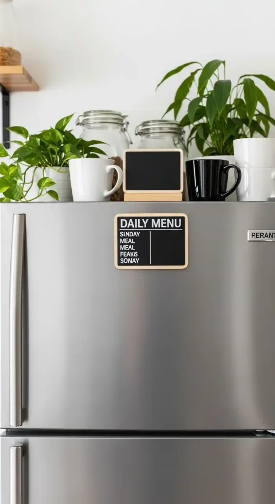 Mini chalkboard signs with daily menu