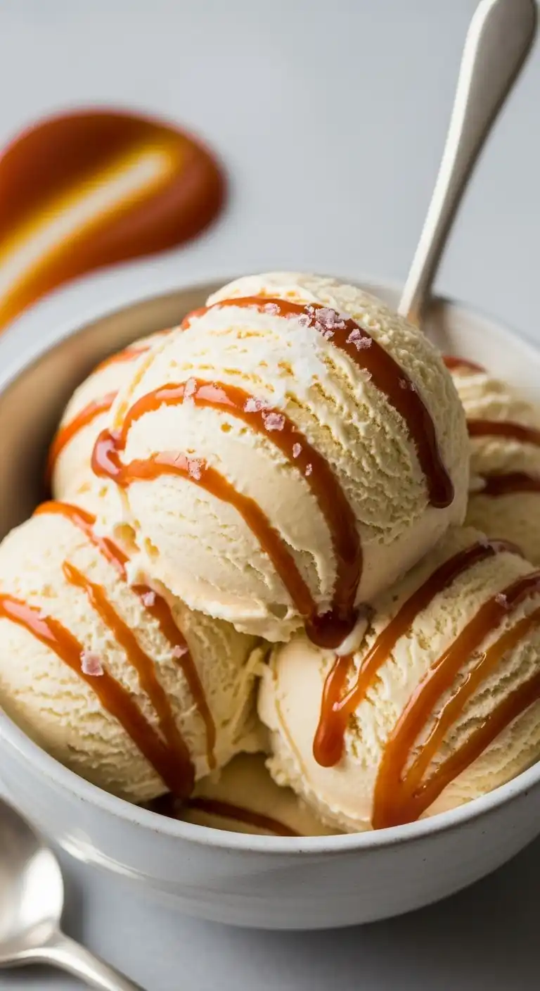 Salted Caramel Swirl Protein Ice Cream
