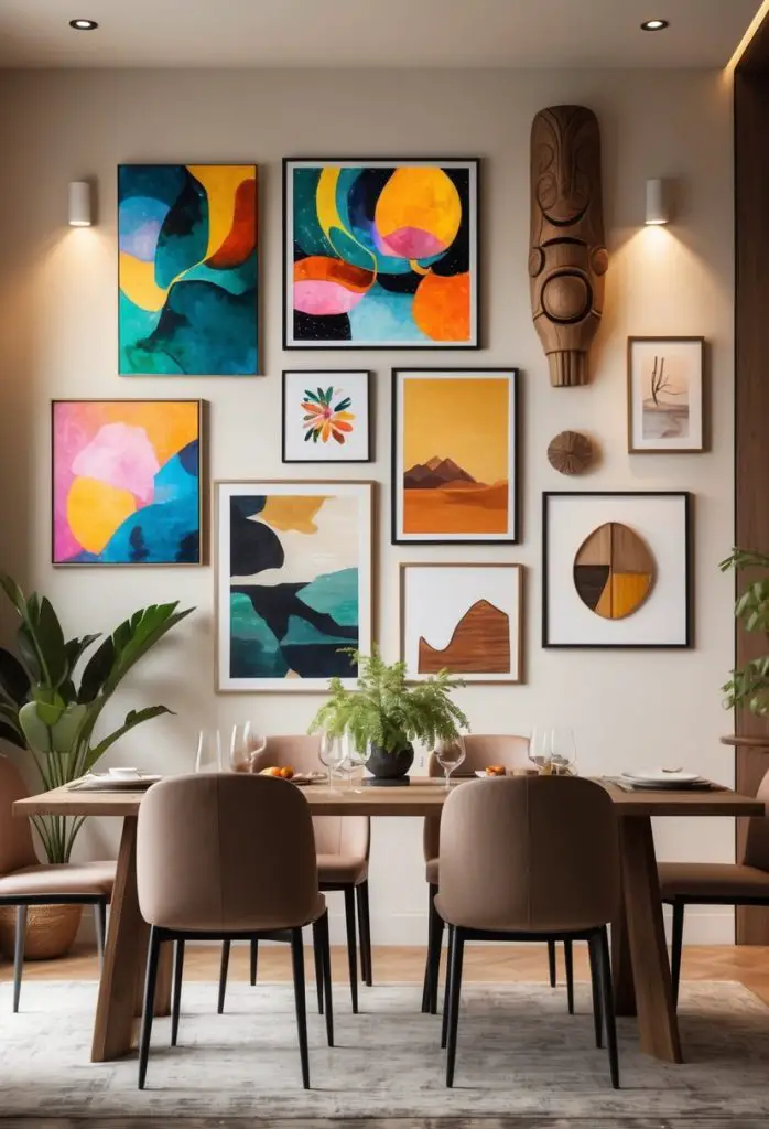 7) Eclectic Fusion of Modern and Traditional Art