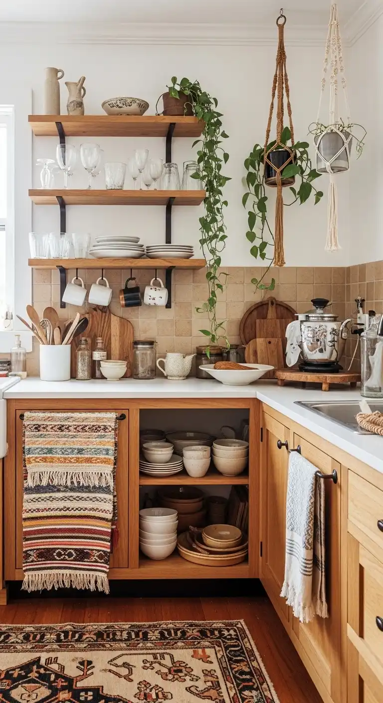 1. Boho Kitchen Design Inspiration