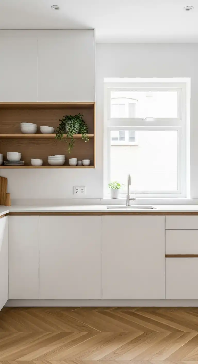 1. Scandinavian White Kitchen Design