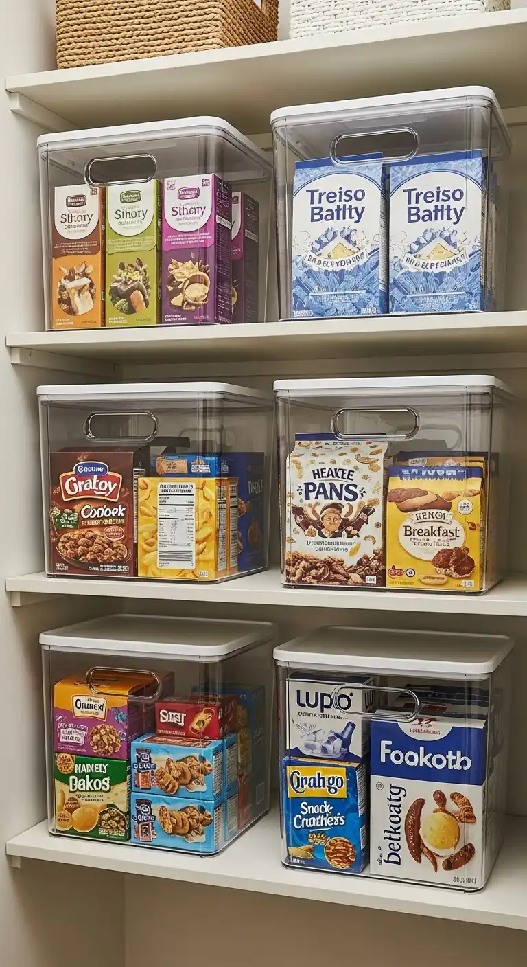 1. Use Clear Bins for Grouping Similar Items
