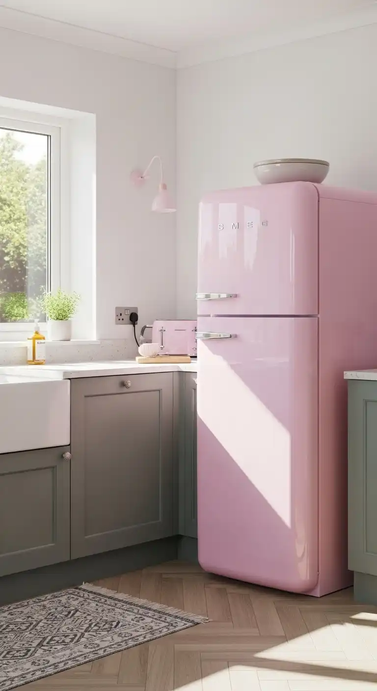 1. Vintage Pink Fridge Highlight