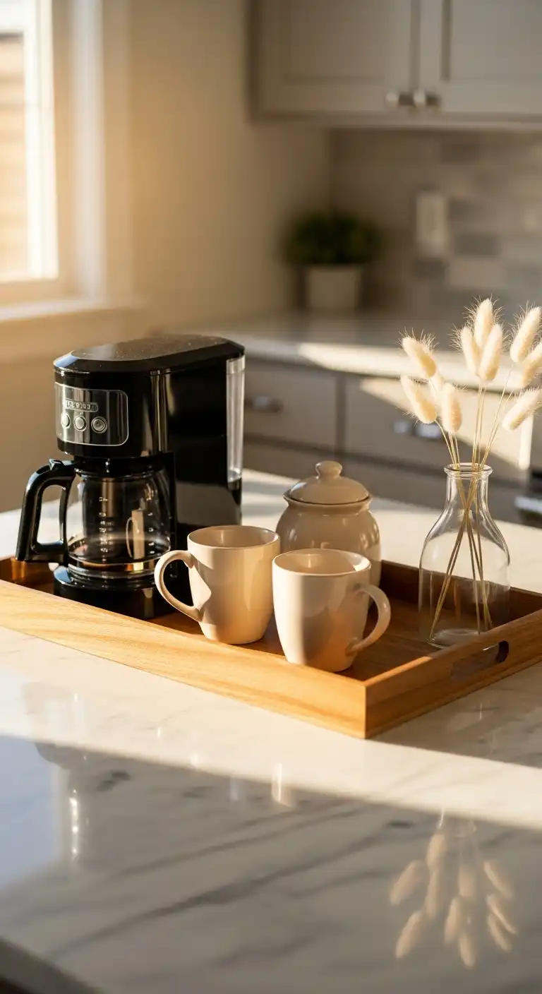 10) Neutral Coffee Station Setup