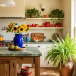 10. Earthy Tones with Pops of Color