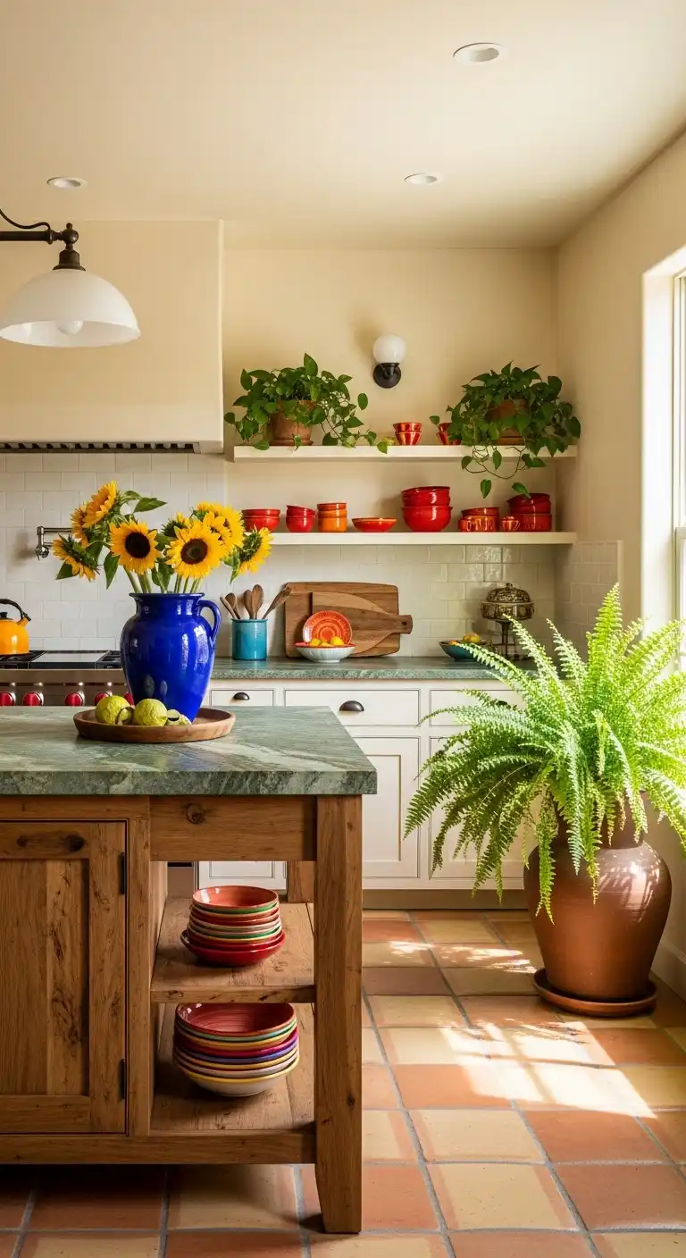 10. Earthy Tones with Pops of Color