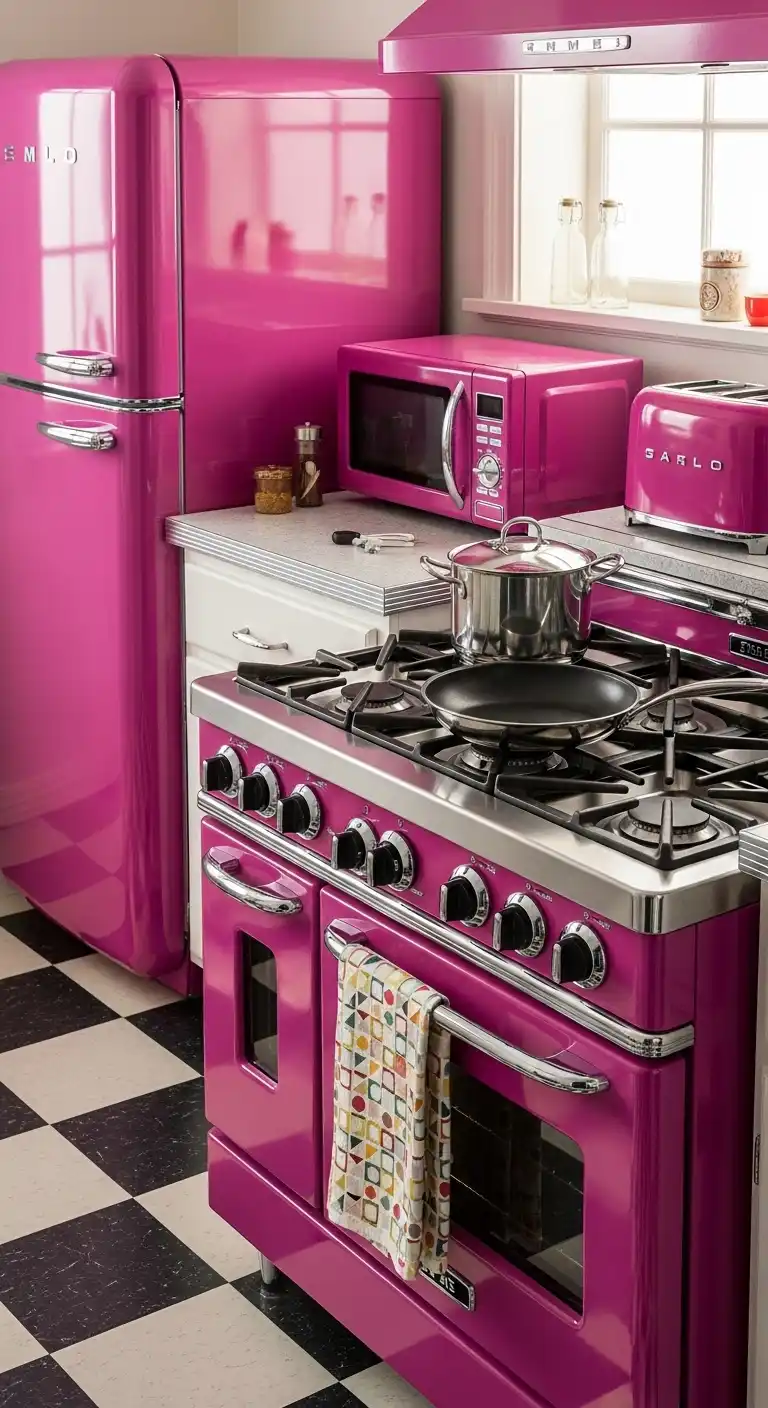 10. Fuchsia Retro Appliances