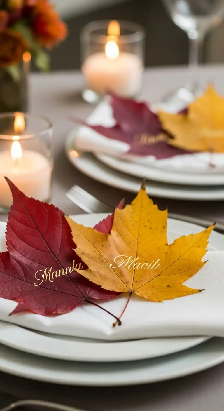 11) Leaf Place Cards