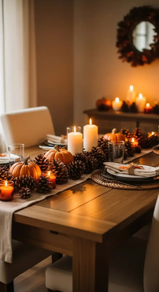 11) Pinecone Accents for Natural Texture