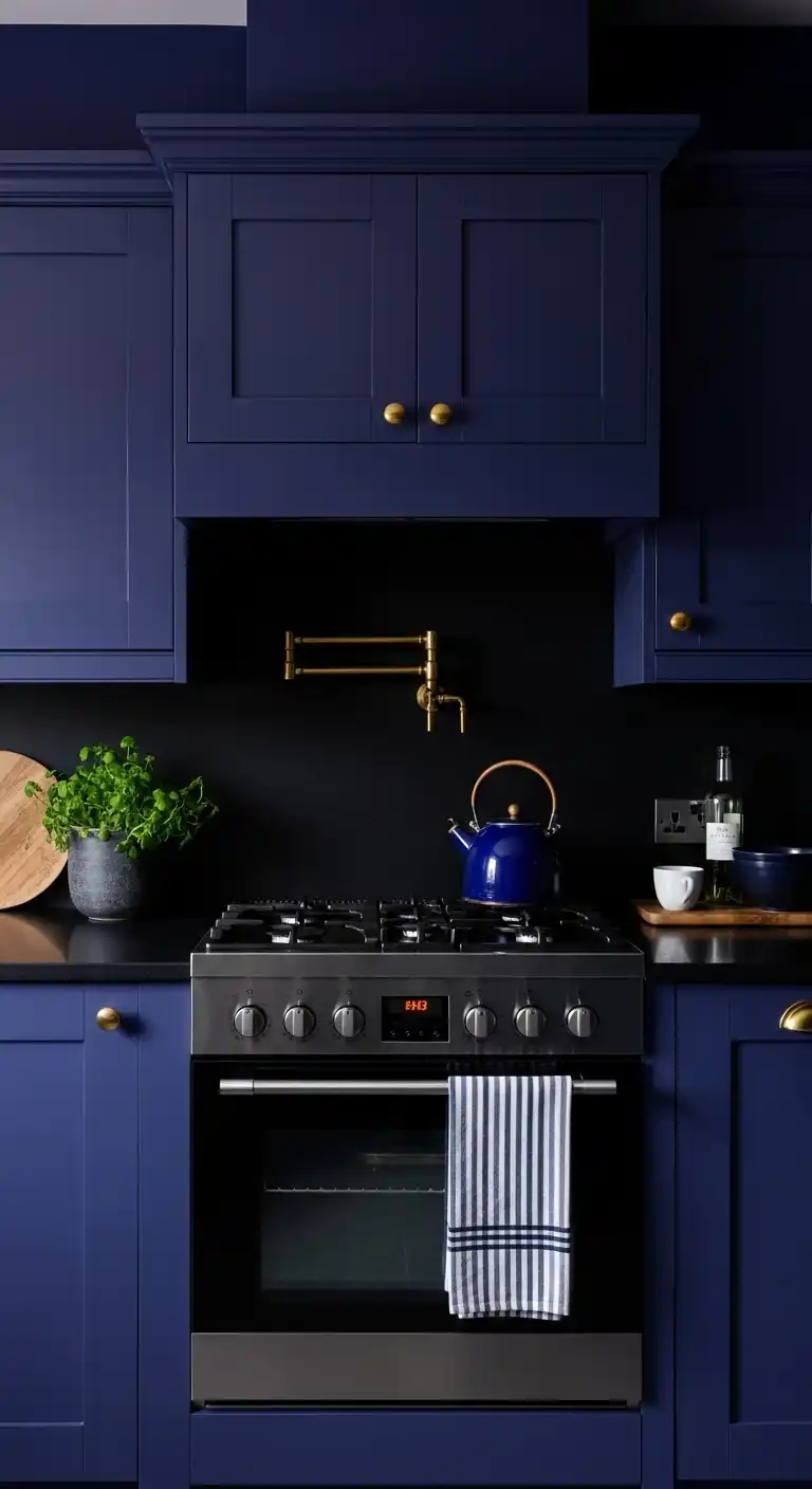 11. Elegant Indigo Kitchen Renovation