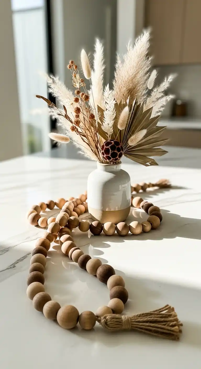 12) Wooden Bead Garlands