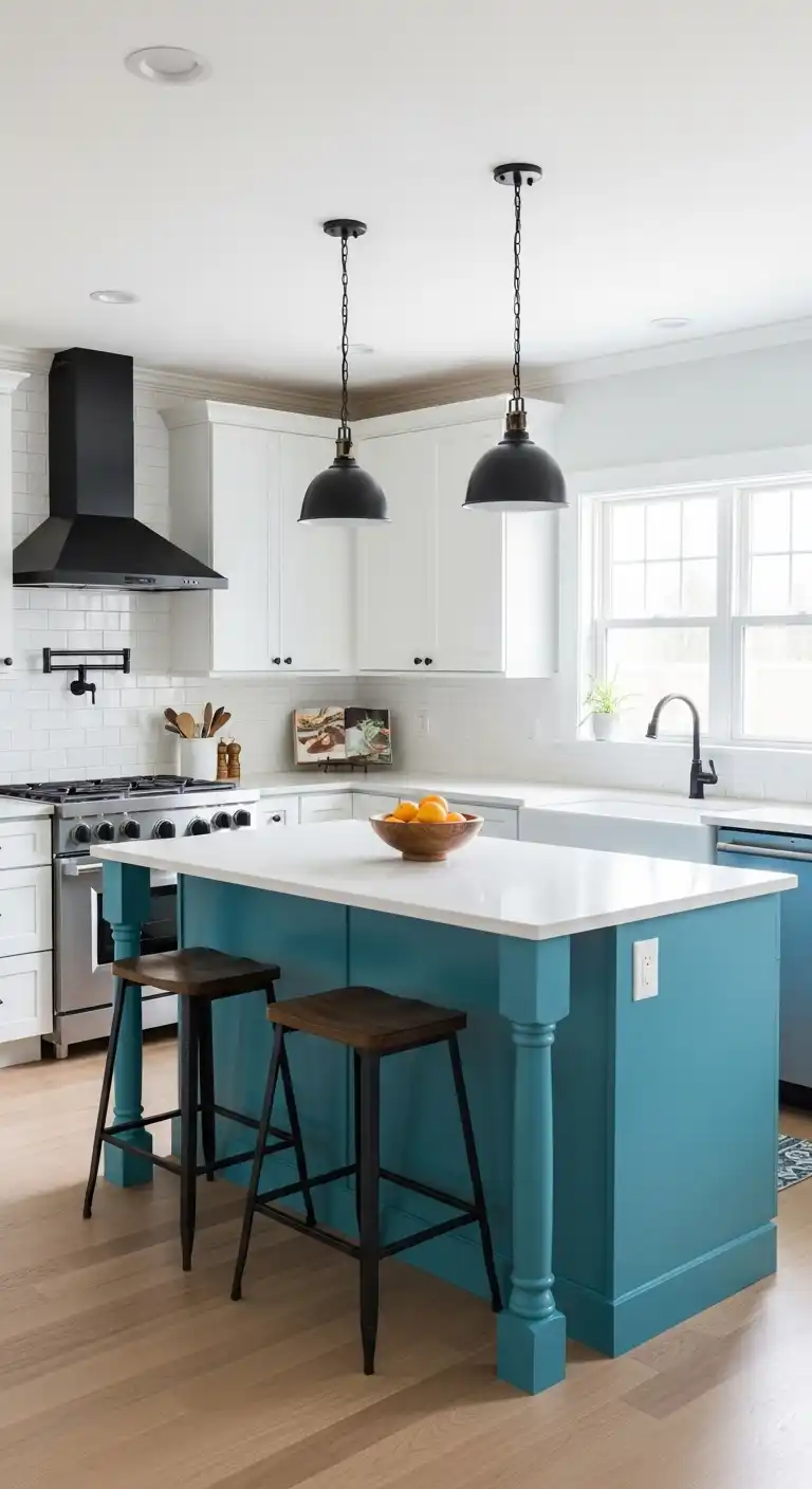 12. Cerulean Blue Kitchen Cabinets Trend