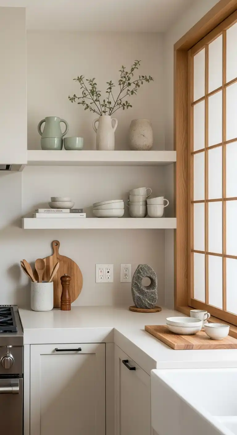 12. Zen-Inspired Boho Kitchen Oasis