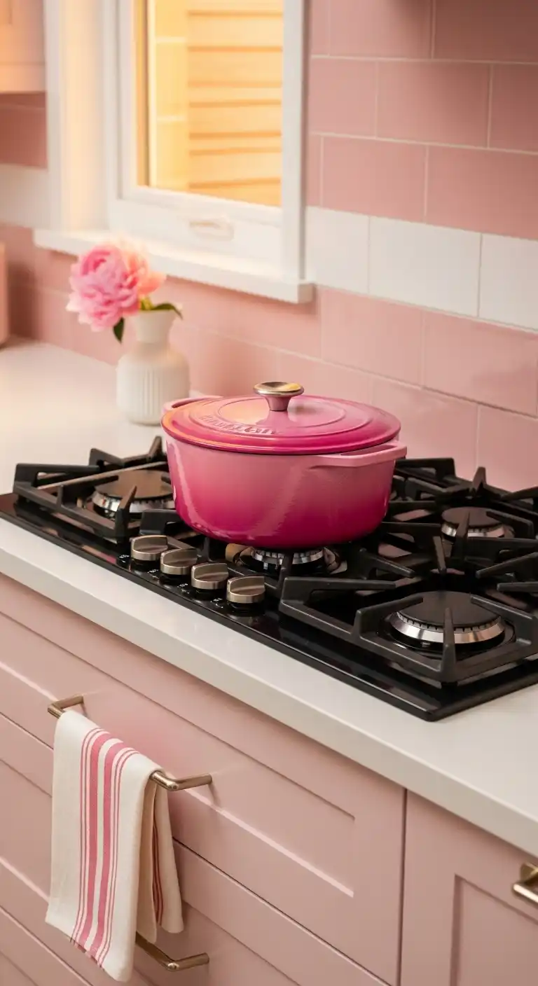 13. Pink Dutch Oven Decor
