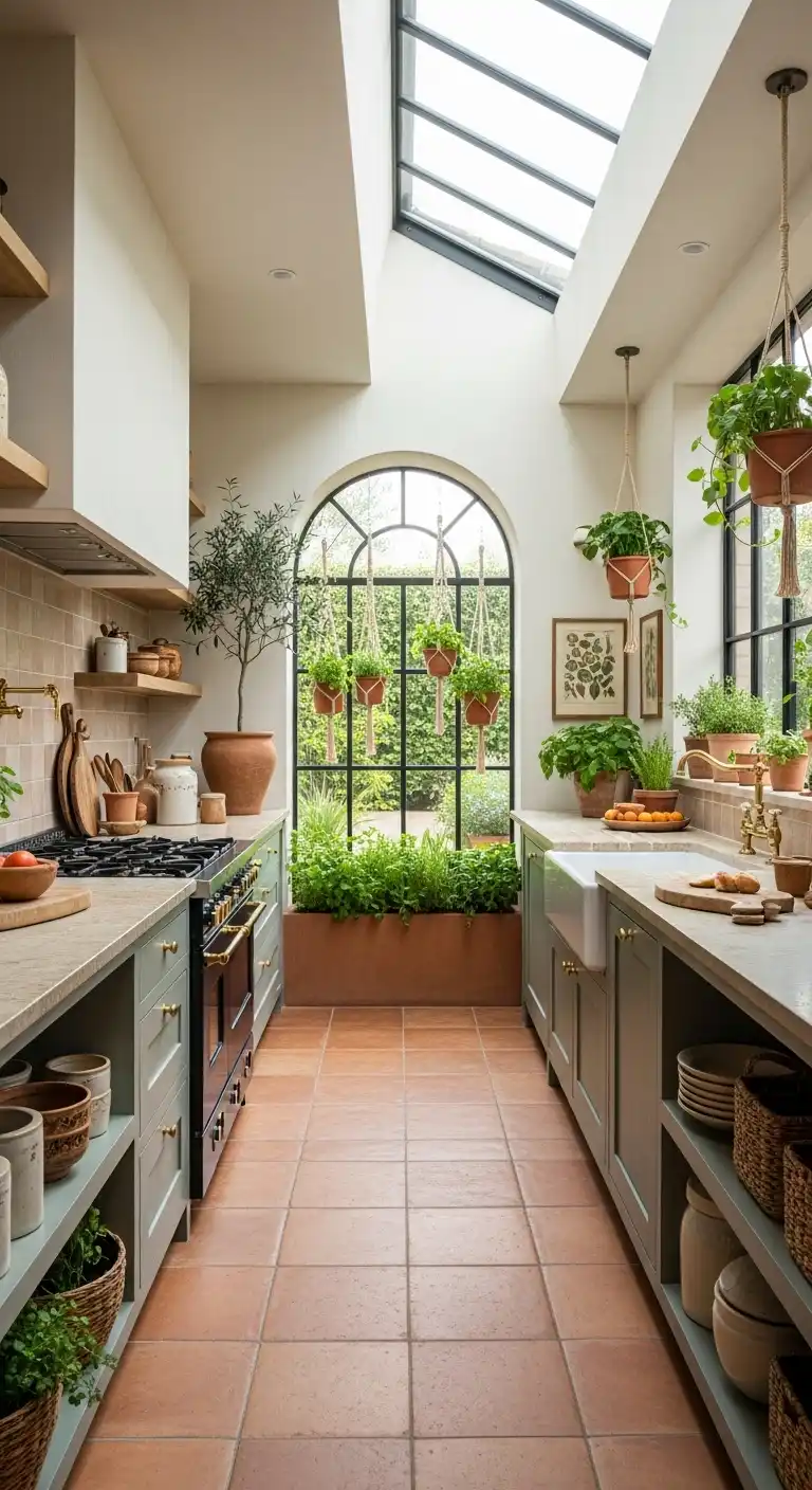 Terracotta Kitchen Ideas: 19 Stunning Ways to Use Earthy Tones 18 14. Nature-Infused Terracotta – Earth Meets Greenery