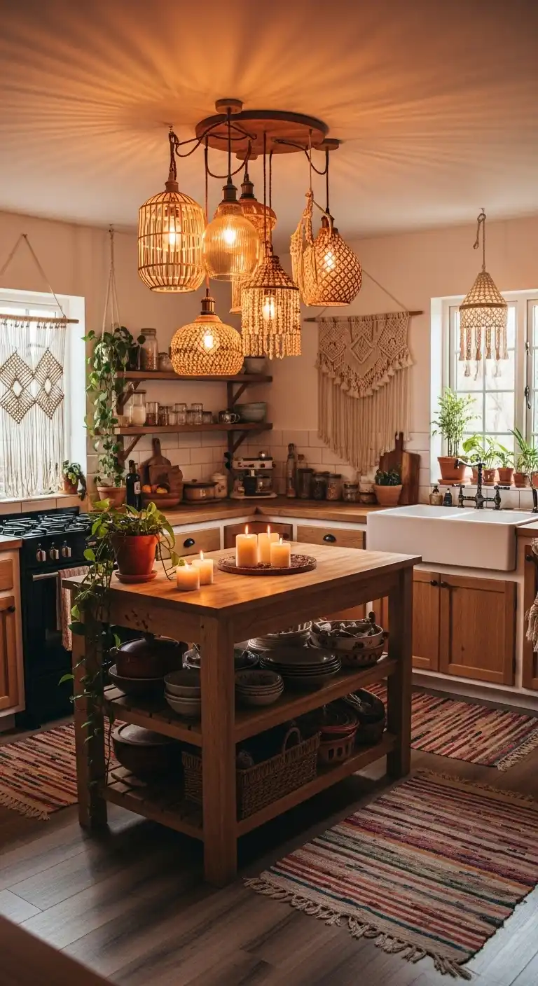 14. Pendant Lighting with Natural Elements