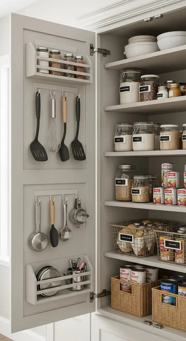 15. Hang Utensils Inside Doors