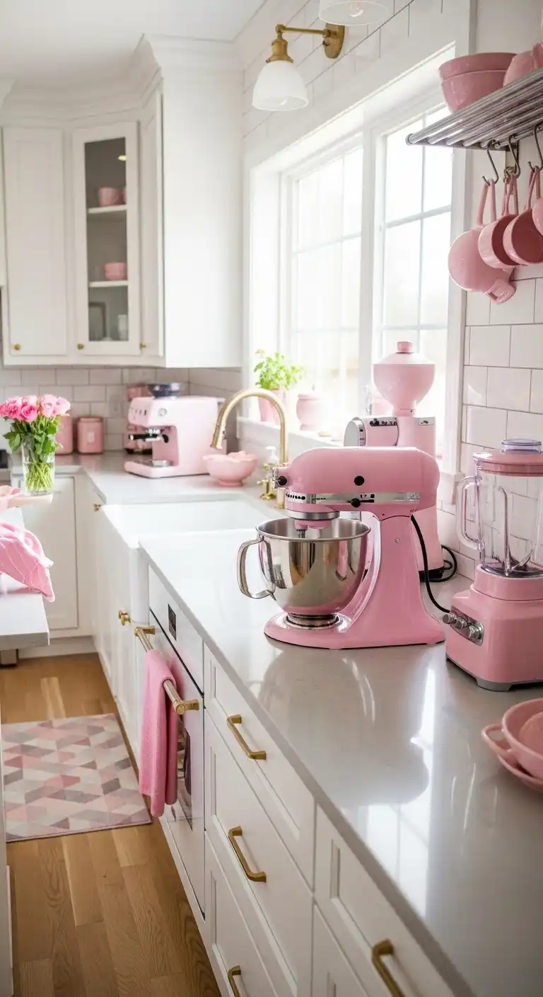 15. Pop of Pink Kitchen Gadgets