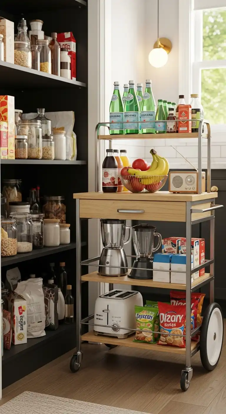 15. Try a Kitchen Cart for Overflow