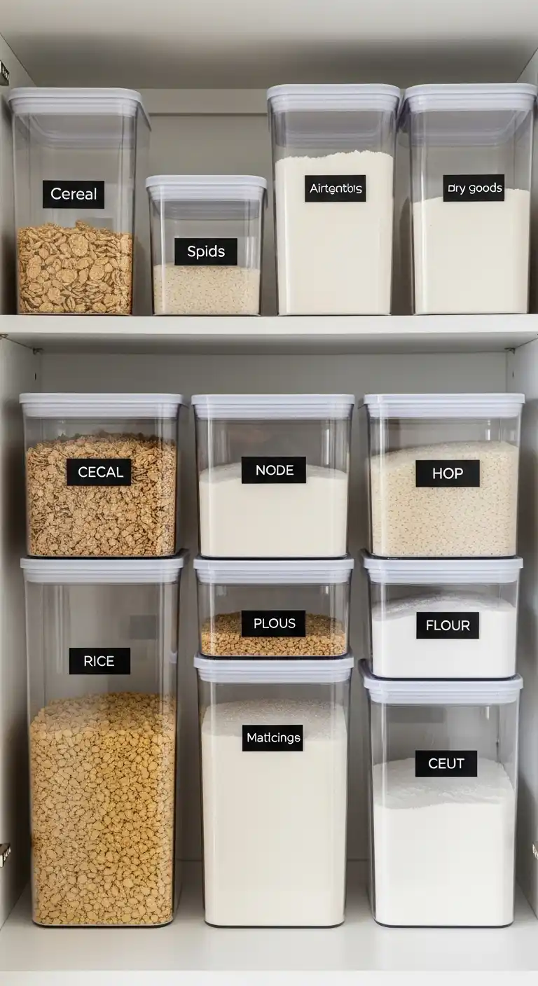16) Use Airtight Containers for Dry Goods