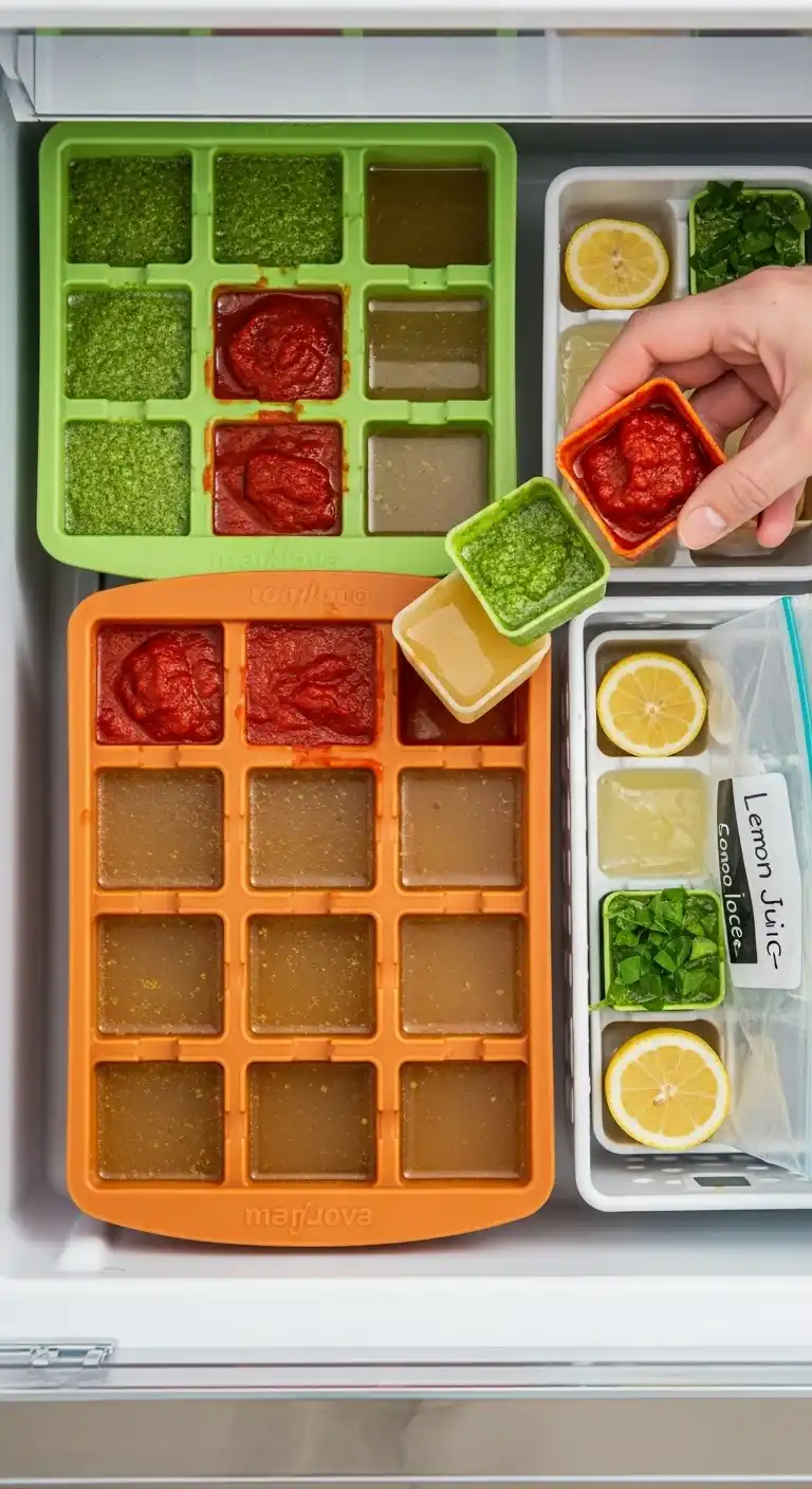 16. Freeze Leftovers in Handy Ice Cube Molds