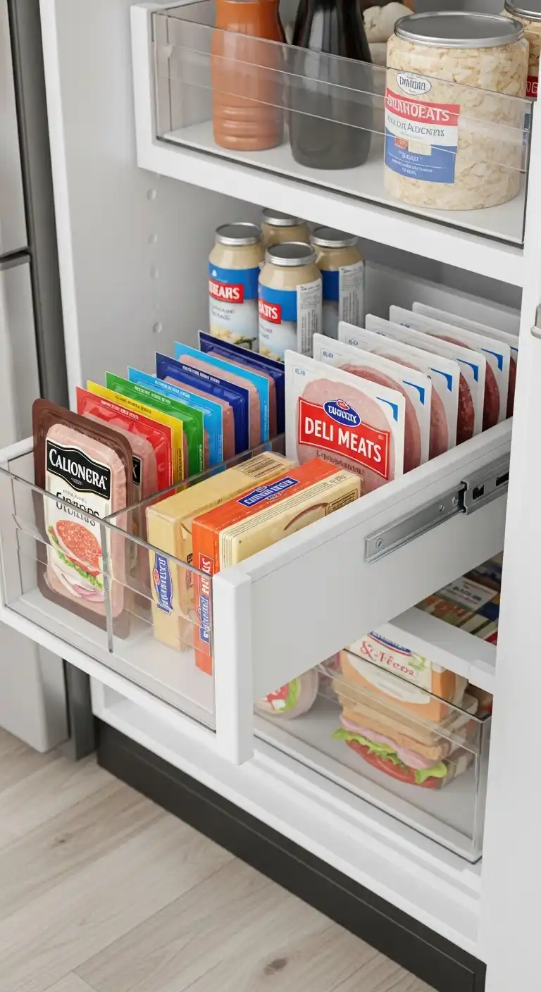 17. Corral Deli Meats in a Pull-Out Drawer