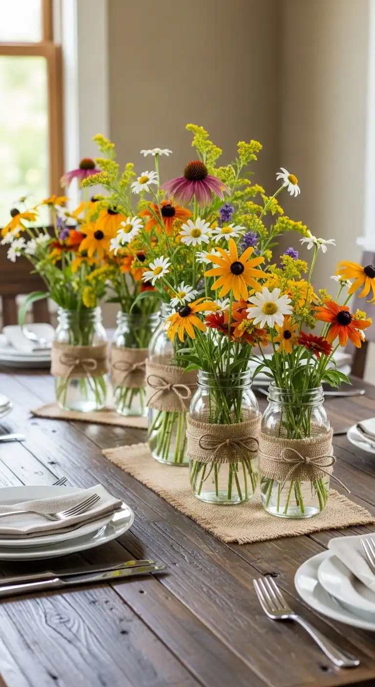 18) Mason Jar Vases