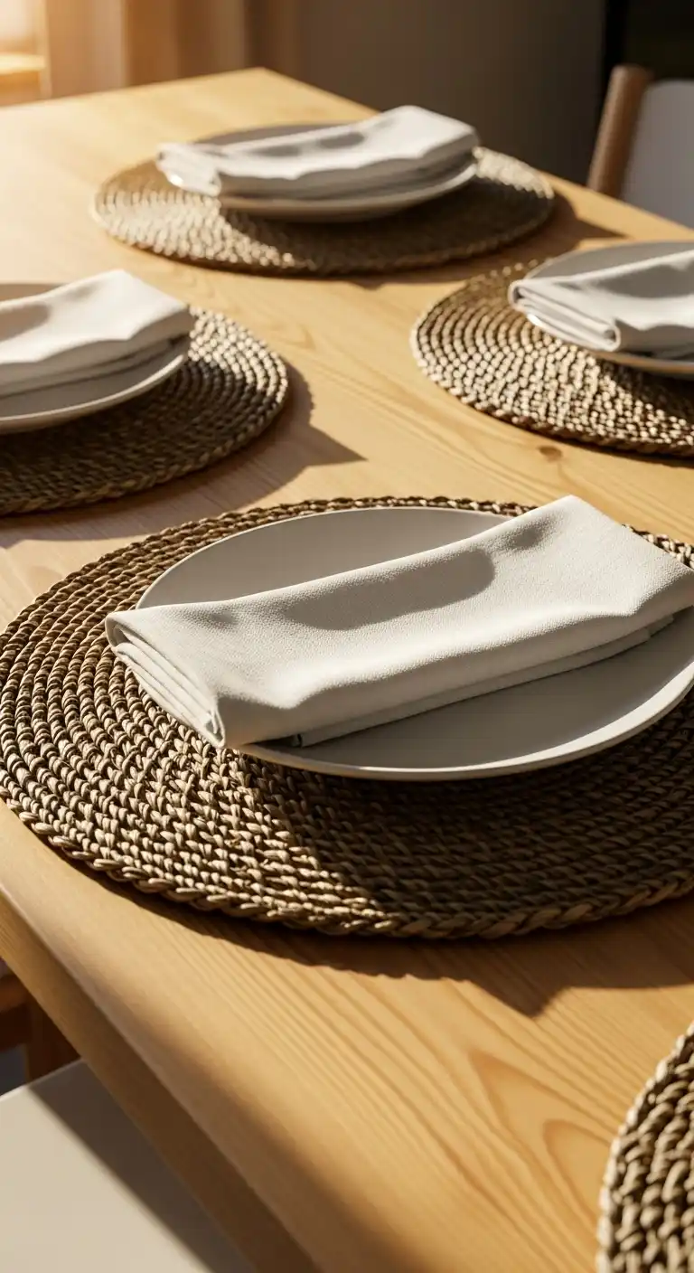 18) Natural Fiber Table Mats