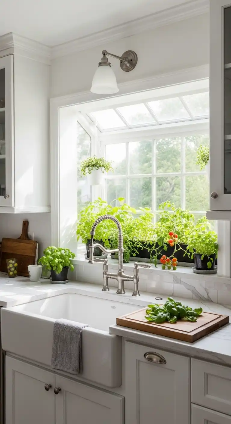 18. Greenhouse Window Kitchen Cabinet Ideas