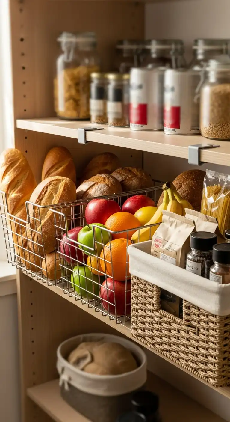 18. Hang Under-Shelf Baskets