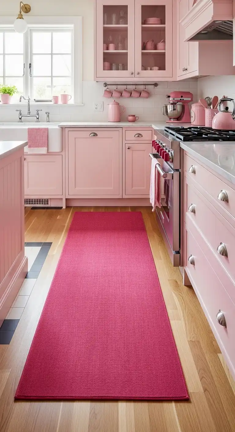 18. Raspberry Pink Floor Rug