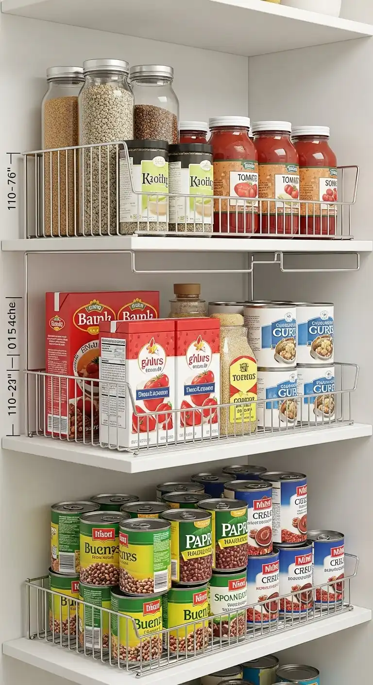 2) Use Wire Shelf Risers to Stop Stacking Chaos