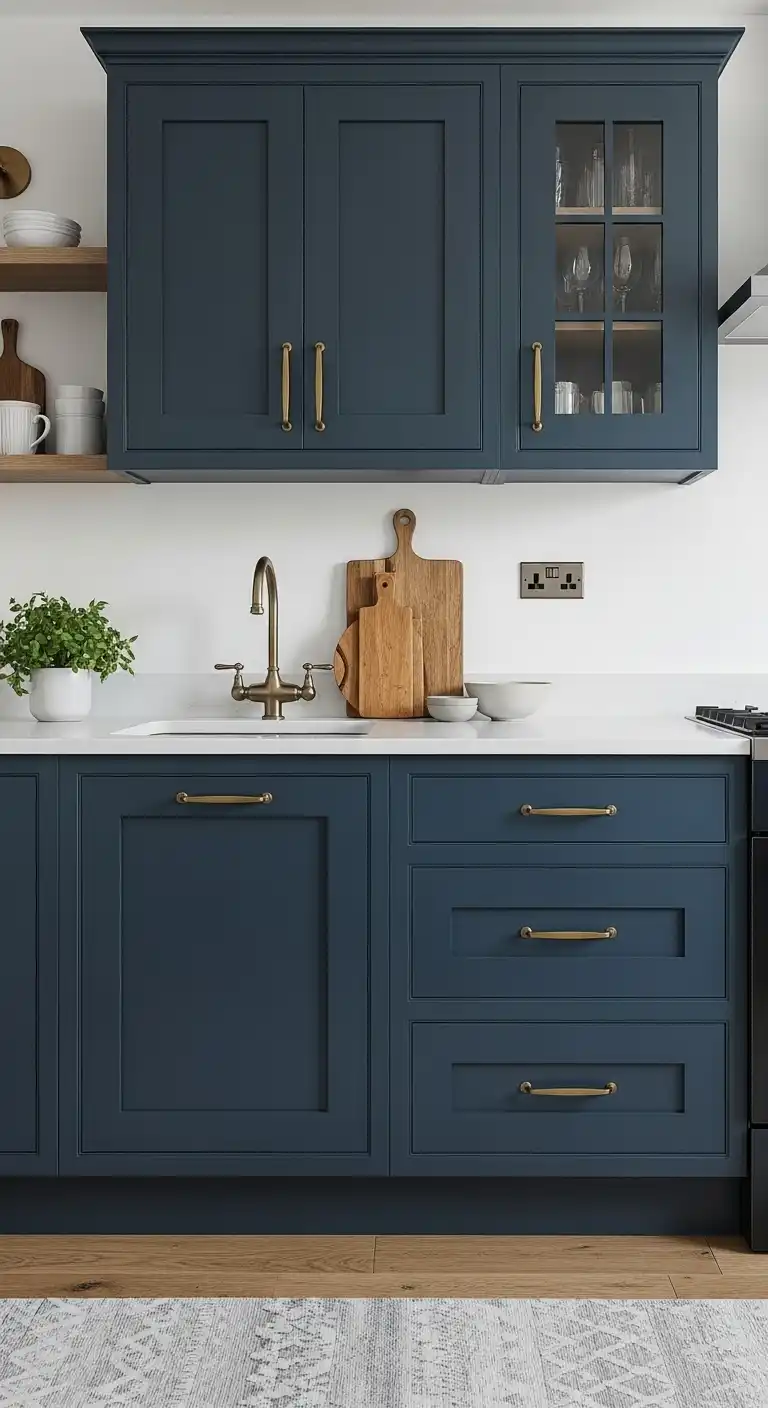 2. Navy Shaker Cabinet Inspiration
