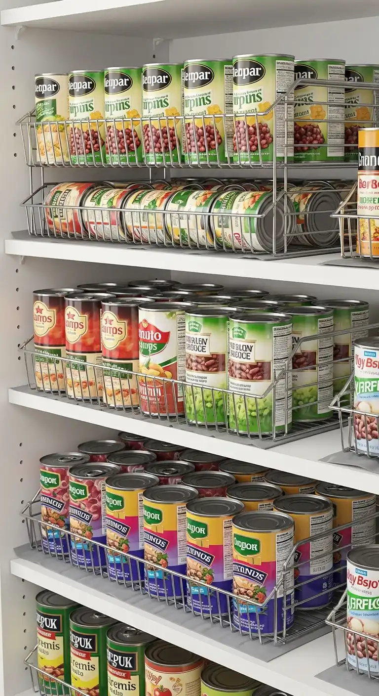 2. Tiered Wire Racks for Cans