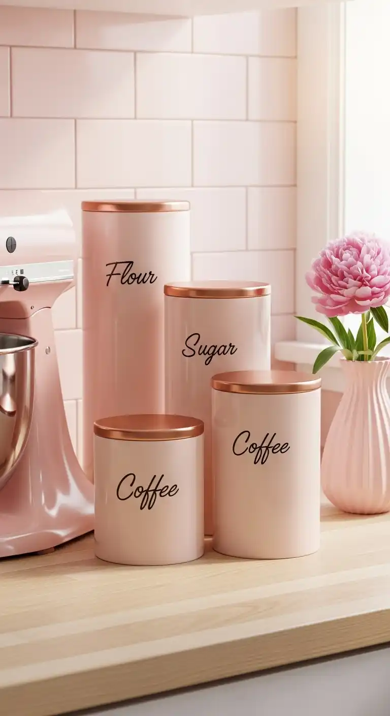 20. Pretty Pink Canister Set