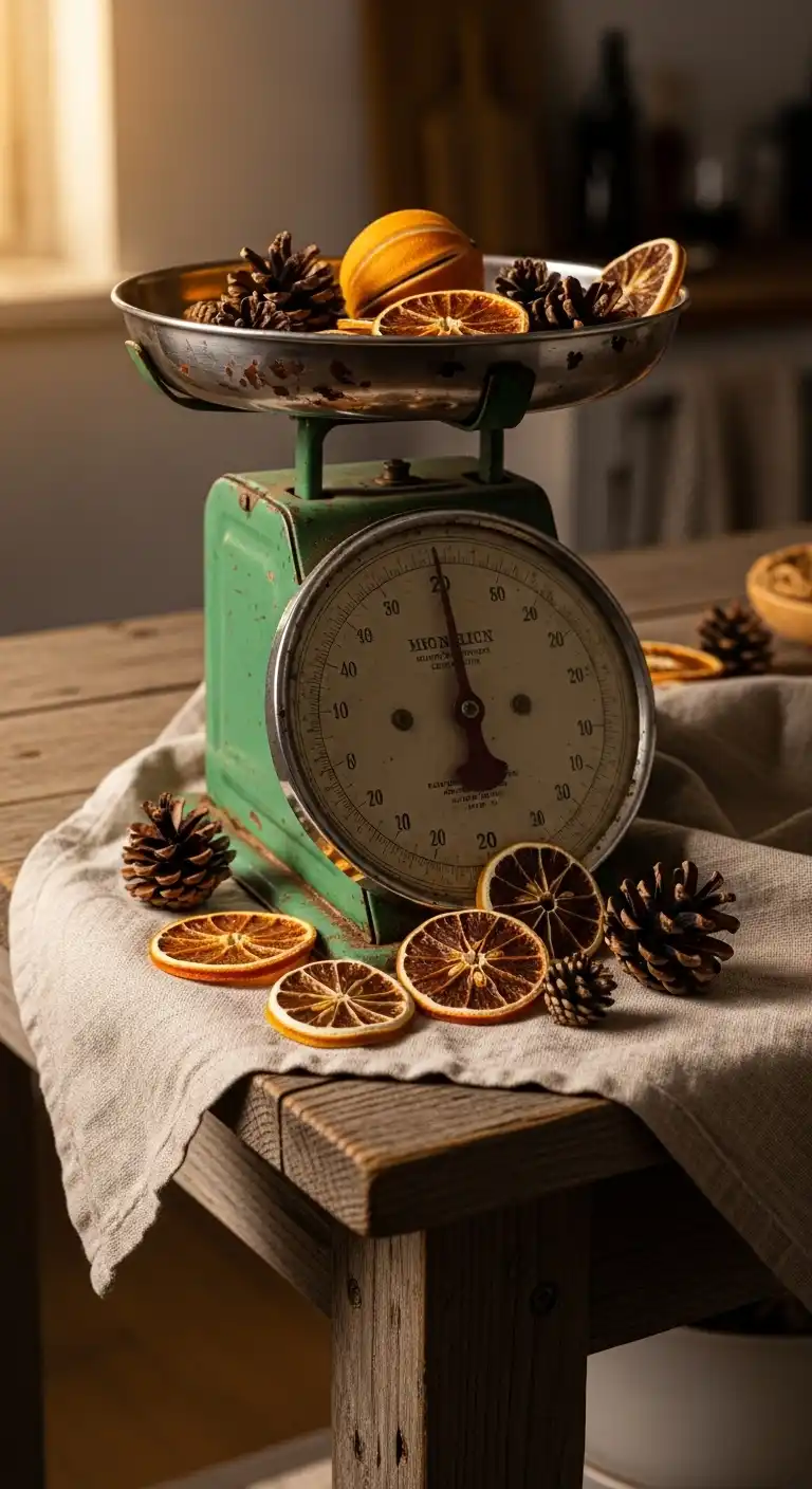 21) Vintage Scales with Seasonal Accents