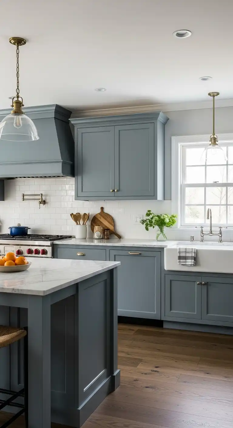 24. Chic Wedgewood Blue Cabinets