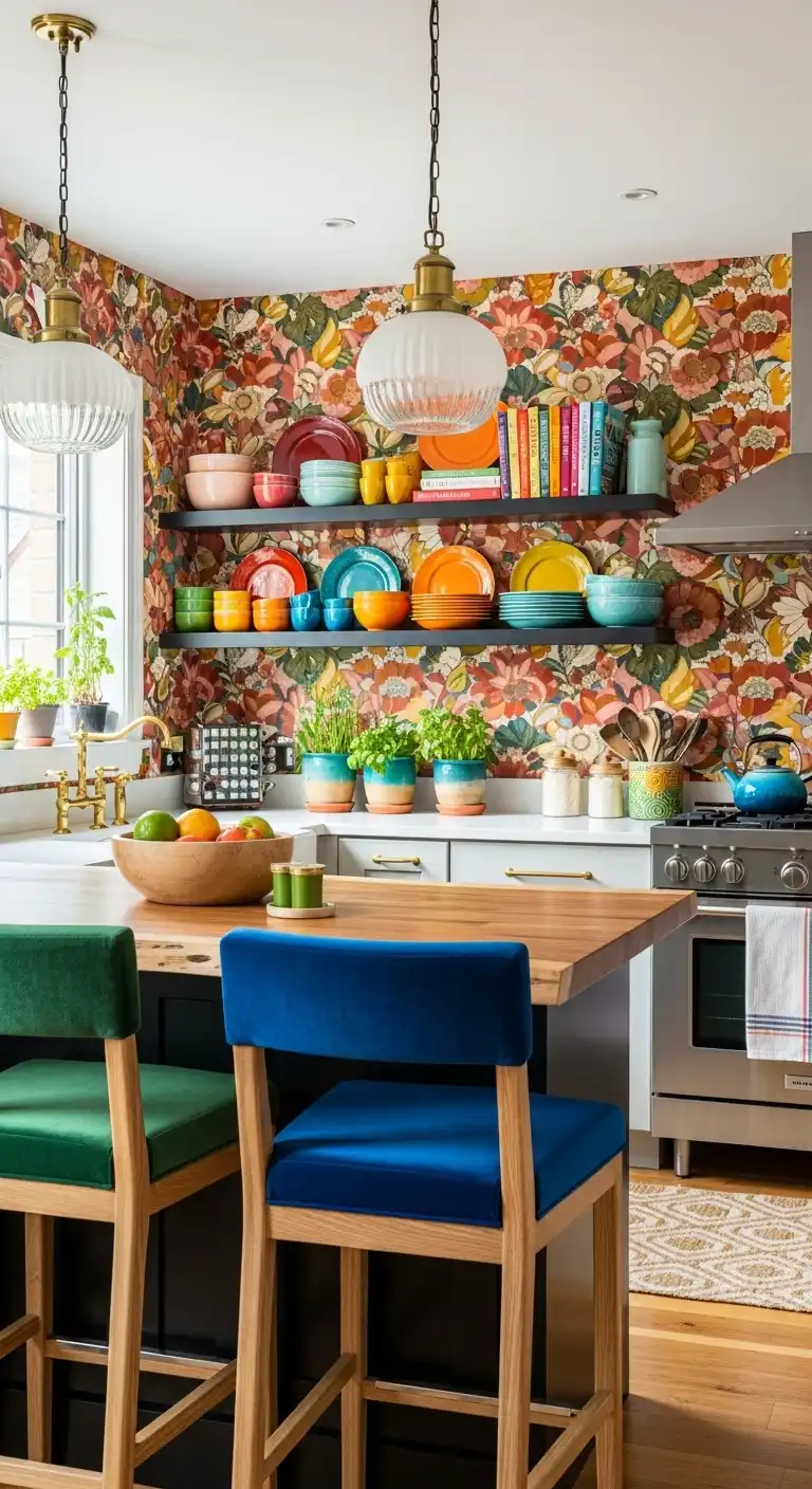 25. Eclectic Boho Kitchen Style