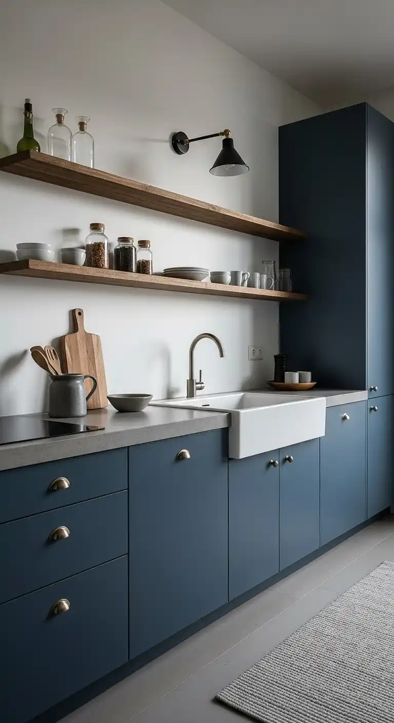 25. Steel Blue Cabinet Inspiration