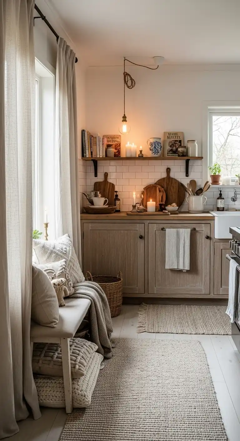 27. Cozy Boho Kitchen Escape