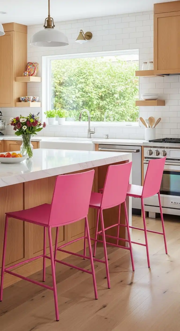 29. Hibiscus Pink Accent Chairs